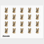 Schattigee Puppy Dog Mom Cairn Terrier Ronde Sticker (Vel)