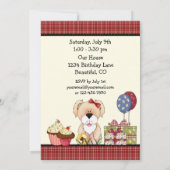 Schattigee Puppy Dog Picnic Verjaardagsuitnodiging Kaart (Achterkant)