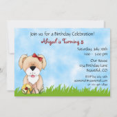 Schattigee Puppy Dog Picnic Verjaardagsuitnodiging Kaart (Achterkant)