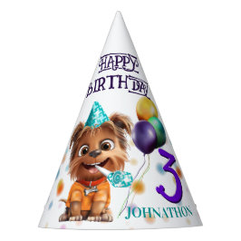 Schattigee Puppy Dog Verjaardag Feesthoedjes