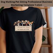 Schattigee Puppy Dog Walking Zitting Zakelijke Mar T-shirt
