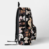 Schattigee Puppy Dog Zwarte bedrukte rugzak (Links)