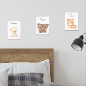 Schattigee Puppy Dogs Gepersonaliseerde Tekst Naam Muurkunst Sets (Slaapkamer)
