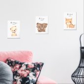 Schattigee Puppy Dogs Gepersonaliseerde Tekst Naam Muurkunst Sets (Woonkamer)