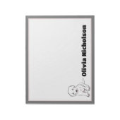 Schattigee Puppy Doodle Art Gepersonaliseerd brief Notitieblok (Linkerzijde)