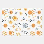 Schattigee Puppy Flowers set van 3 Inpakpapier Vel (Voorkant 3)