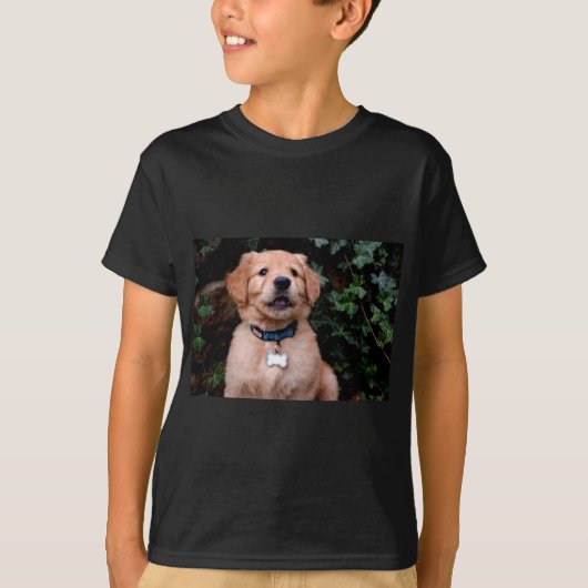 Schattigee puppy foto Golden Retriever Puppy T-shirt (Voorkant)