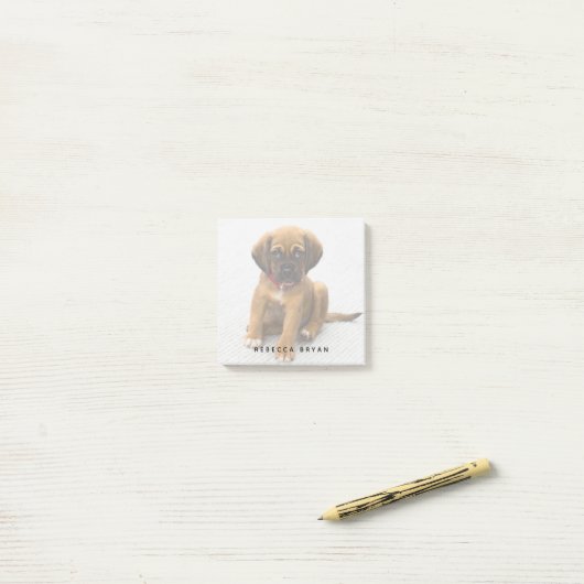 Schattigee Puppy Gepersonaliseerde Hondenliefhebbe Post-it® Notes (Op bureau)