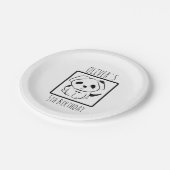 Schattigee puppy gepersonaliseerde verjaardagsfees papieren bordje (Gekanteld)