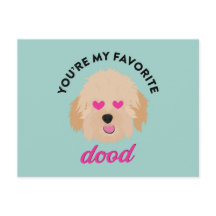 Schattigee Puppy Goldendoodle Valentijnsdag Kaart