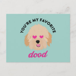 Schattigee Puppy Goldendoodle Valentijnsdag Kaart