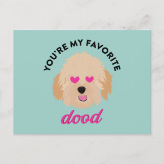 Schattigee Puppy Goldendoodle Valentijnsdag Kaart