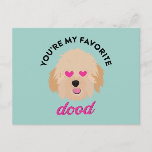 Schattigee Puppy Goldendoodle Valentijnsdag Kaart (Voorkant)