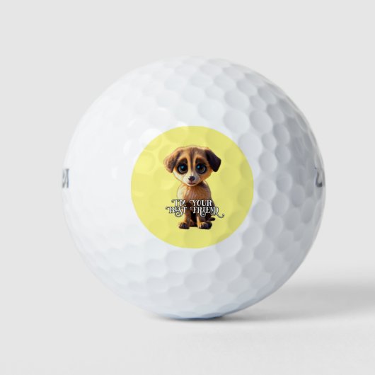 Schattigee puppy Golf Bols Golfballen (Voorkant)