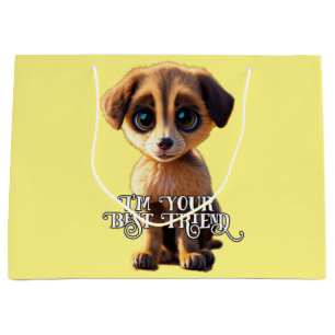 Schattigee puppy Grote geschenkzak Groot Cadeauzakje