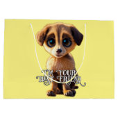 Schattigee puppy Grote geschenkzak Groot Cadeauzakje (Achterkant)