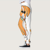 Schattigee Puppy Herfst Kunstwerk Leggings (Links)