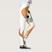 Schattigee Puppy Herfst Kunstwerk Leggings (Rechts)