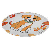 Schattigee Puppy Herfst Kunstwerk Snijplank (Hoek)