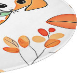 Schattigee Puppy Herfst Kunstwerk Snijplank (Hoek)