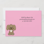 Schattigee puppy hond 1e verjaardag uitnodiging vo (Achterkant)