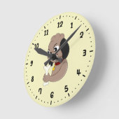 Schattigee puppy hond cartoon  ronde klok (Hoek)