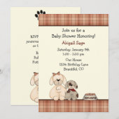 Schattigee puppy hond en moeder jongen Baby shower Kaart (Voorkant / Achterkant)