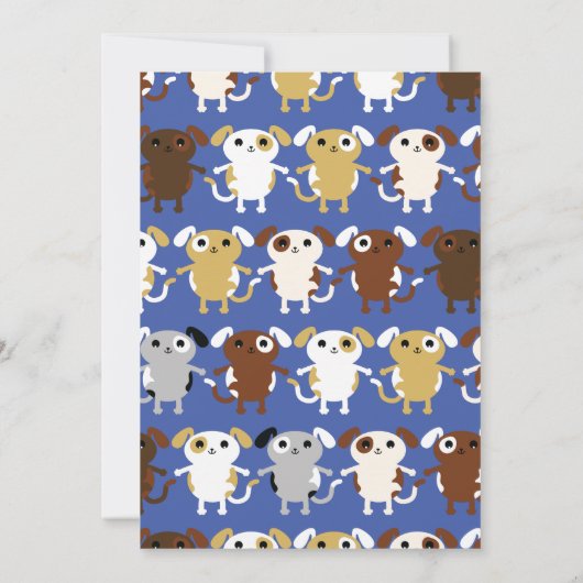 Schattigee puppy hond Kleurrijke 1e verjaardag Uit Kaart (Achterkant)