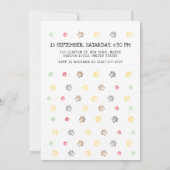 Schattigee puppy hond laat pawty verjaardagsvierin kaart (Achterkant)