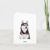 Schattigee Puppy Hondenliefhebber Hallo Siberische Kaart (Achterkant)
