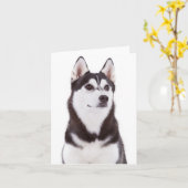 Schattigee Puppy Hondenliefhebber Hallo Siberische Kaart (Gele Bloem)