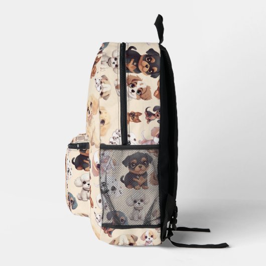 Schattigee Puppy Hondenperzik Bedrukte Rugzak (Rechts)