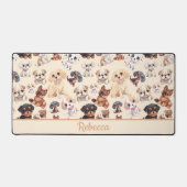 Schattigee Puppy Hondenperzik Bureaumat (Voorkant)