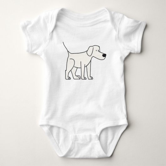 Schattigee Puppy Hondentekening Romper (Voorkant)