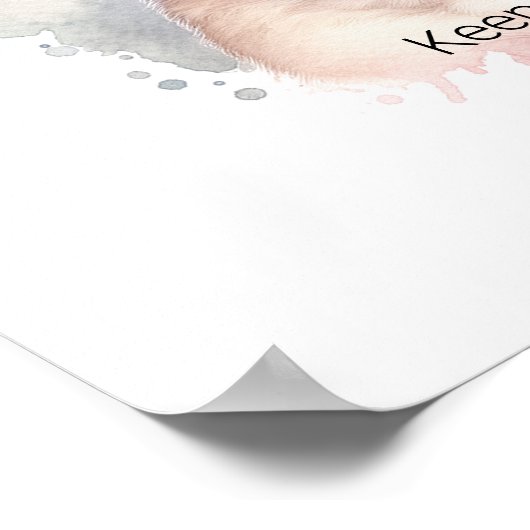 Schattigee puppy houden glimlachend Poster (Hoek)