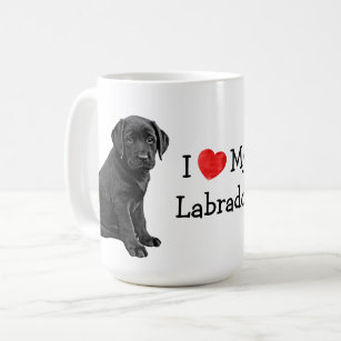 Schattigee Puppy Ik hou van mijn Labrador Black La Koffiemok