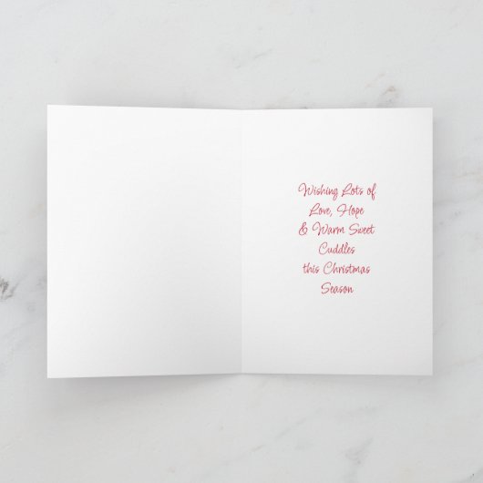 Schattigee Puppy in Gift Box Vakantie Kerstmis Kaart (Binnen)