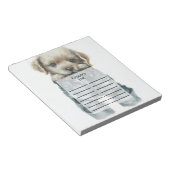 Schattigee puppy in jeans kunst notitieblok (Schuin)