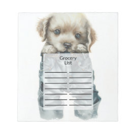 Schattigee puppy in jeans kunst notitieblok