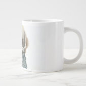 Schattigee puppy in jeans kunstmonogram grote koffiekop (Rechts)