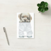 Schattigee puppy in jeans kunstmonogram post-it® notes (Kantoor)