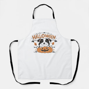 Schattigee puppy in pompoen - Halloween hondenillu Schort