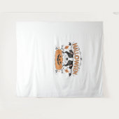 Schattigee puppy in pompoen - Halloween hondenillu Wandkleed (Voorkant (horizontaal))