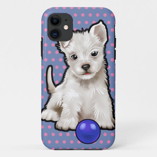 SCHATTIGEE PUPPY iPhone SE + iPhone 5/5S hoesje (Achterkant)