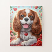 Schattigee Puppy Jigsaw Puzzel Harten (Verticaal)