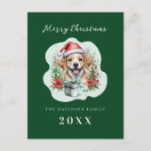 Schattigee Puppy Kerst Feestdagenkaart (Voorkant)