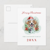 Schattigee Puppy Kerst Feestdagenkaart (Voorkant / Achterkant)