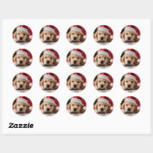 Schattigee puppy. Kerst Retriever puppy Ronde Sticker (Vel)