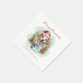 Schattigee Puppy Kerst Servet (Hoek)