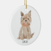 Schattigee Puppy Kerstversiering Keramisch Ornament (Rechts)